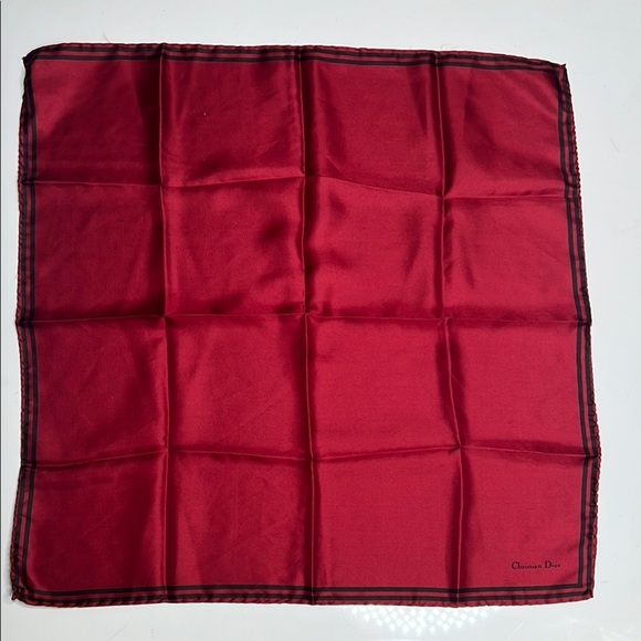 Christian Dior 19” Silk Scarf Pocket Square - Unused - Picture 1 of 5
